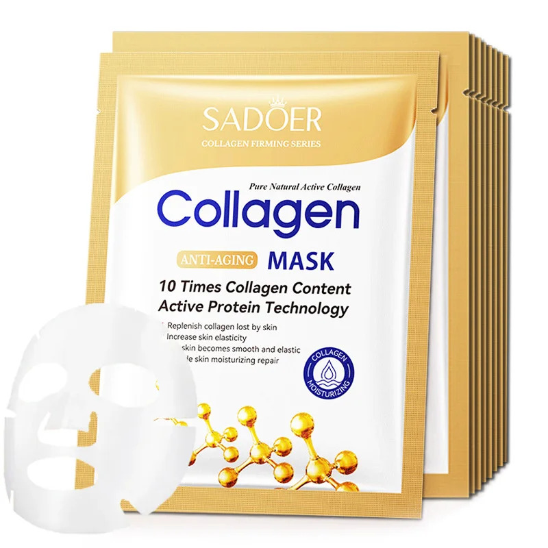 10 قطع من قناع الوجه الكولاجين - مراجعة Sheet Mask Collagen وسعره